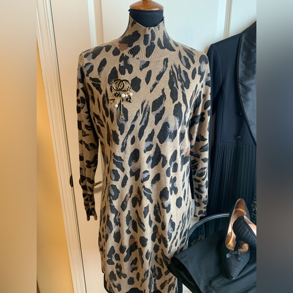 Leopard Print Sweater tunic Melanie Lyne - Picture 2 of 12